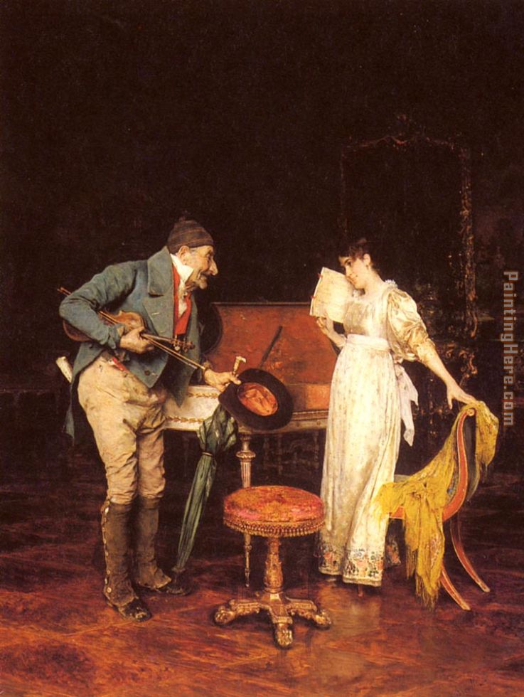 The Music Lesson painting - Federico Andreotti The Music Lesson art painting